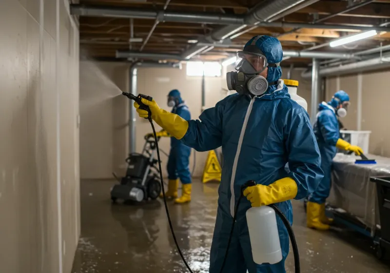 Basement Sanitization and Antimicrobial Treatment process in Sperry, OK